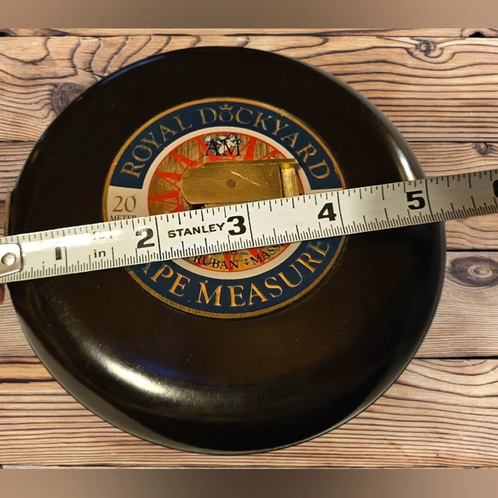Vintage Restoration Hardware Royal Dockyard Wood Tape Measure 66 Feet England